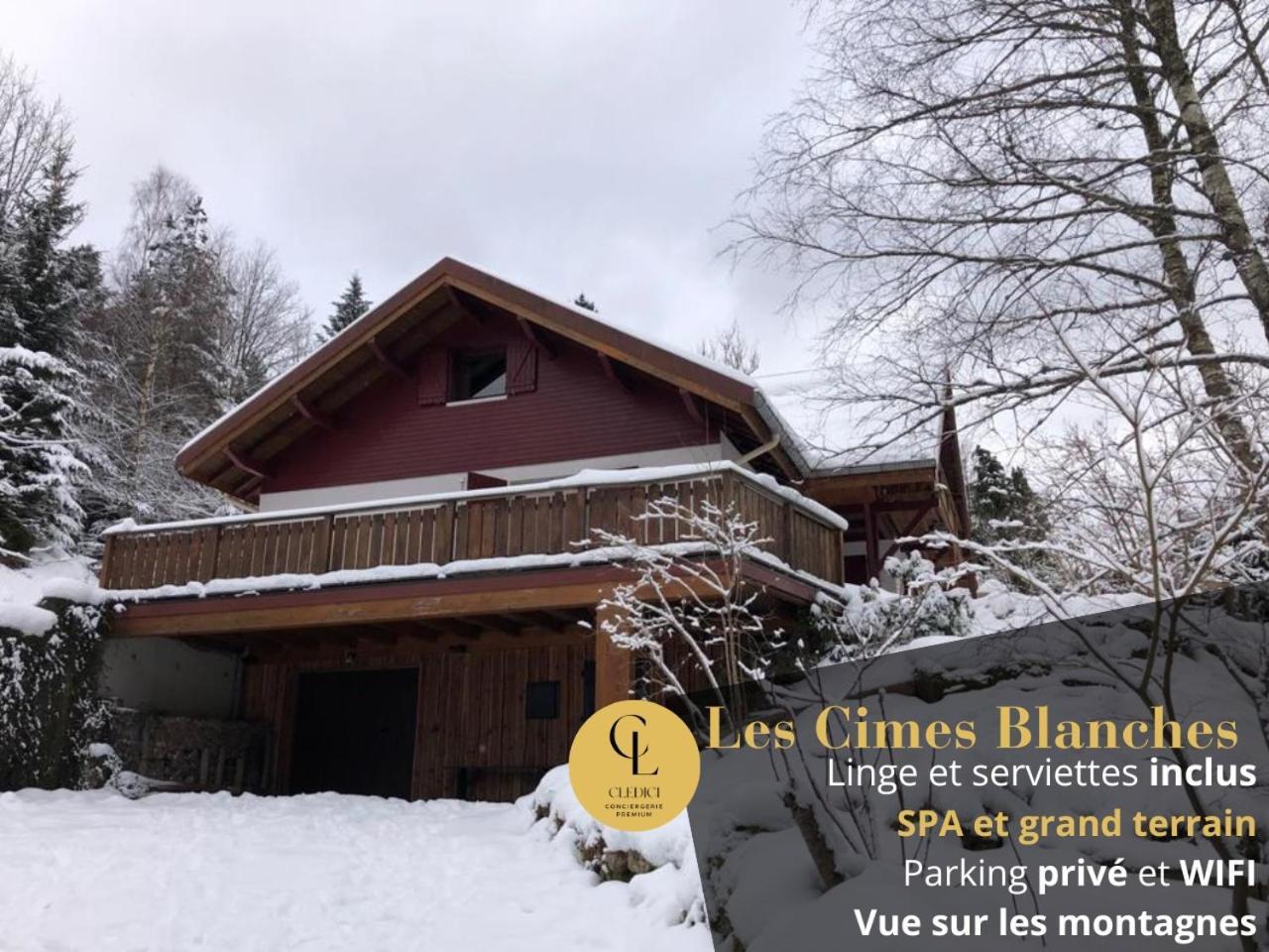 Les Cimes Blanches Cledicihome Chalet 10 Pers Spa & Grand Terrain 4 Minutes Des Pistes La Bresse Dış mekan fotoğraf